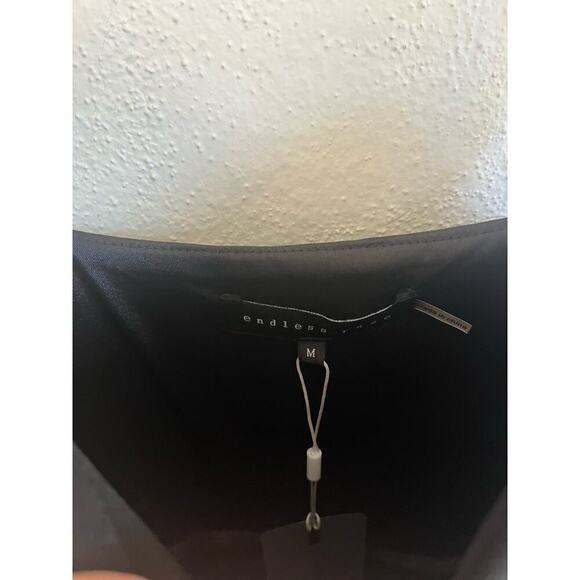 Anthropologie Endless Rose Women's Black Mixed Media Maxi Dress, Size M… - Picture 6 of 9